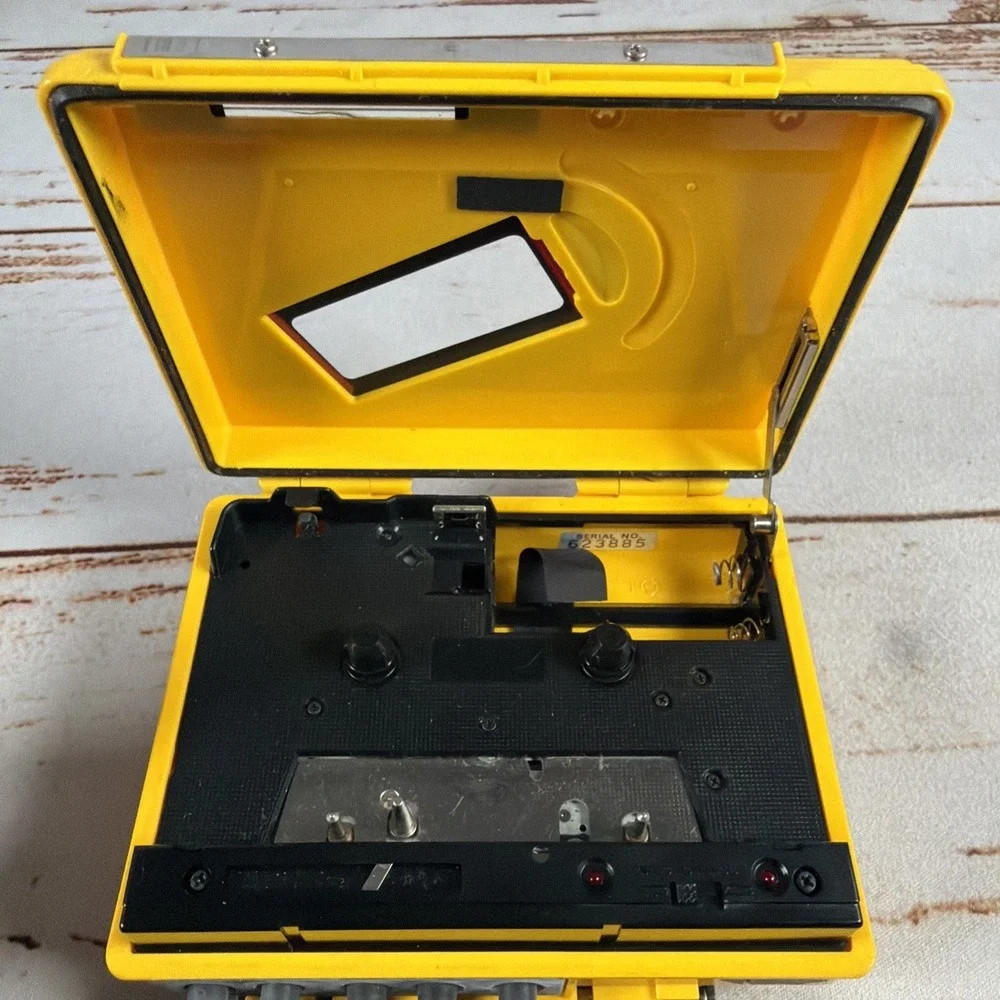 Sony WM-F75 Yellow Sports Walkman Cassette Radio For Parts